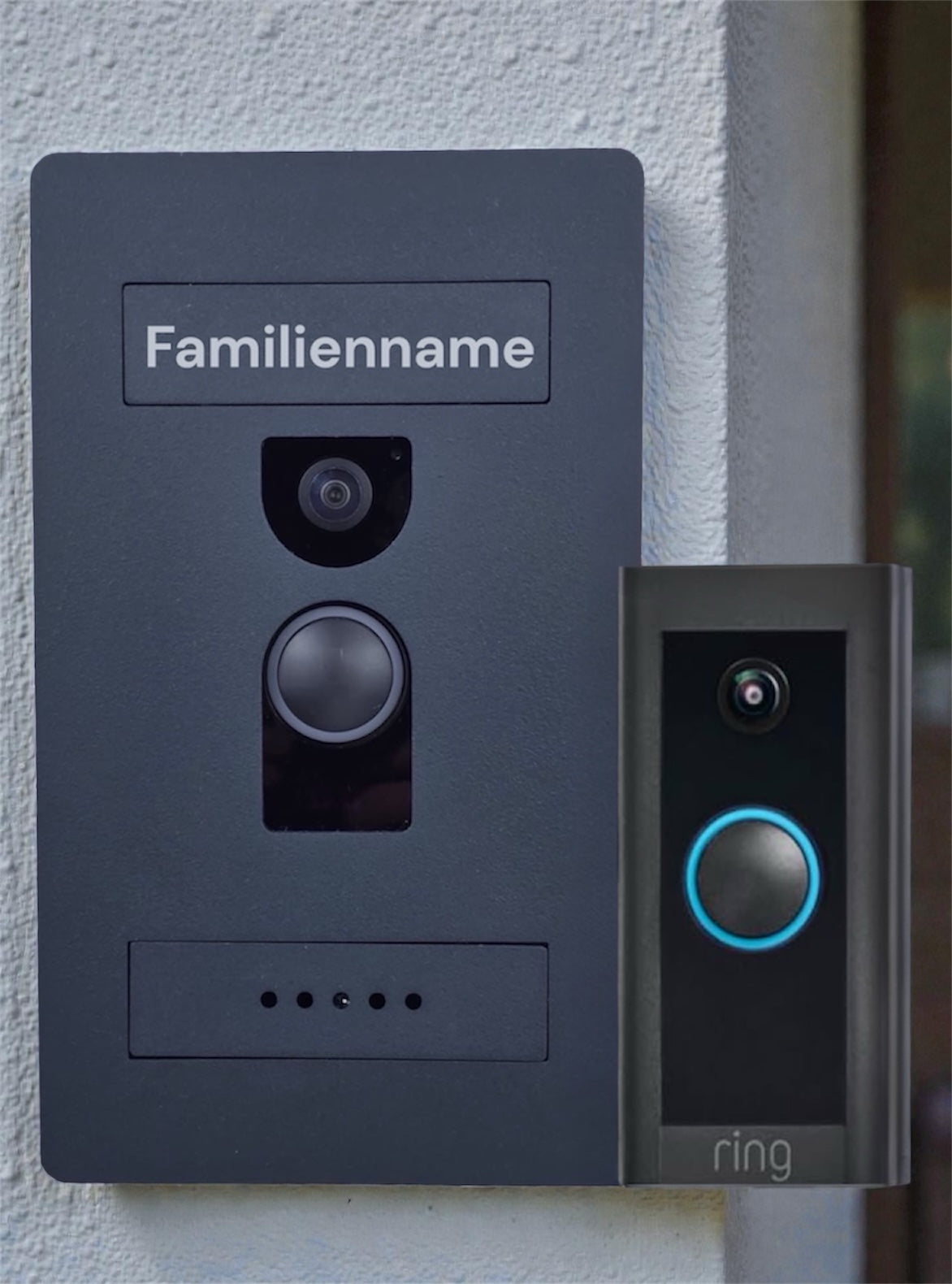Unterputzbefestigung - passend für Ring Videotürklingel Kabel (Ring Doorbell Wired) in Anthrazit RAL7016 - Smarthome IT Services KNX System