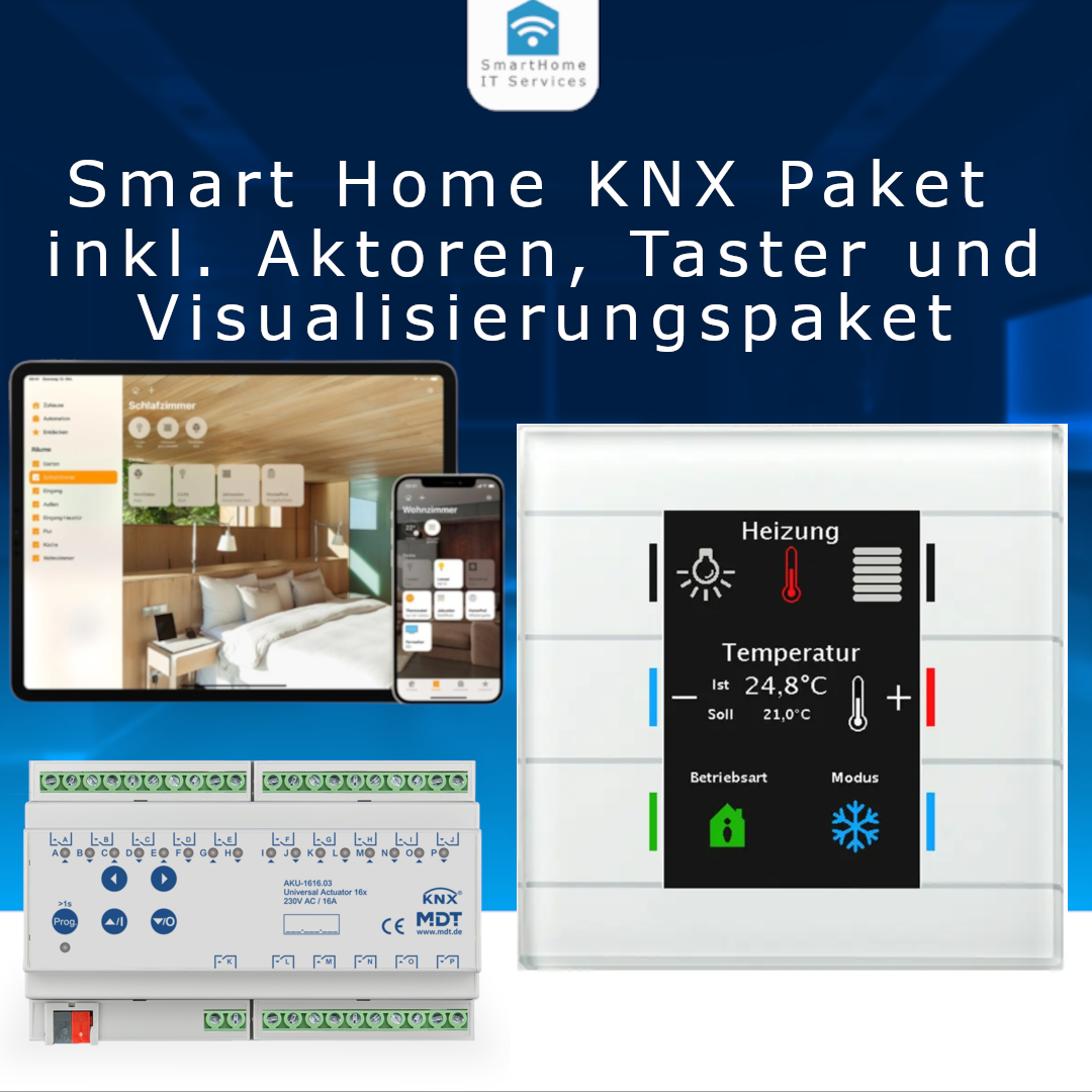 Smarthome KNX Paket - MDT Glastaster 2 Smart - Smarthome IT Services KNX System