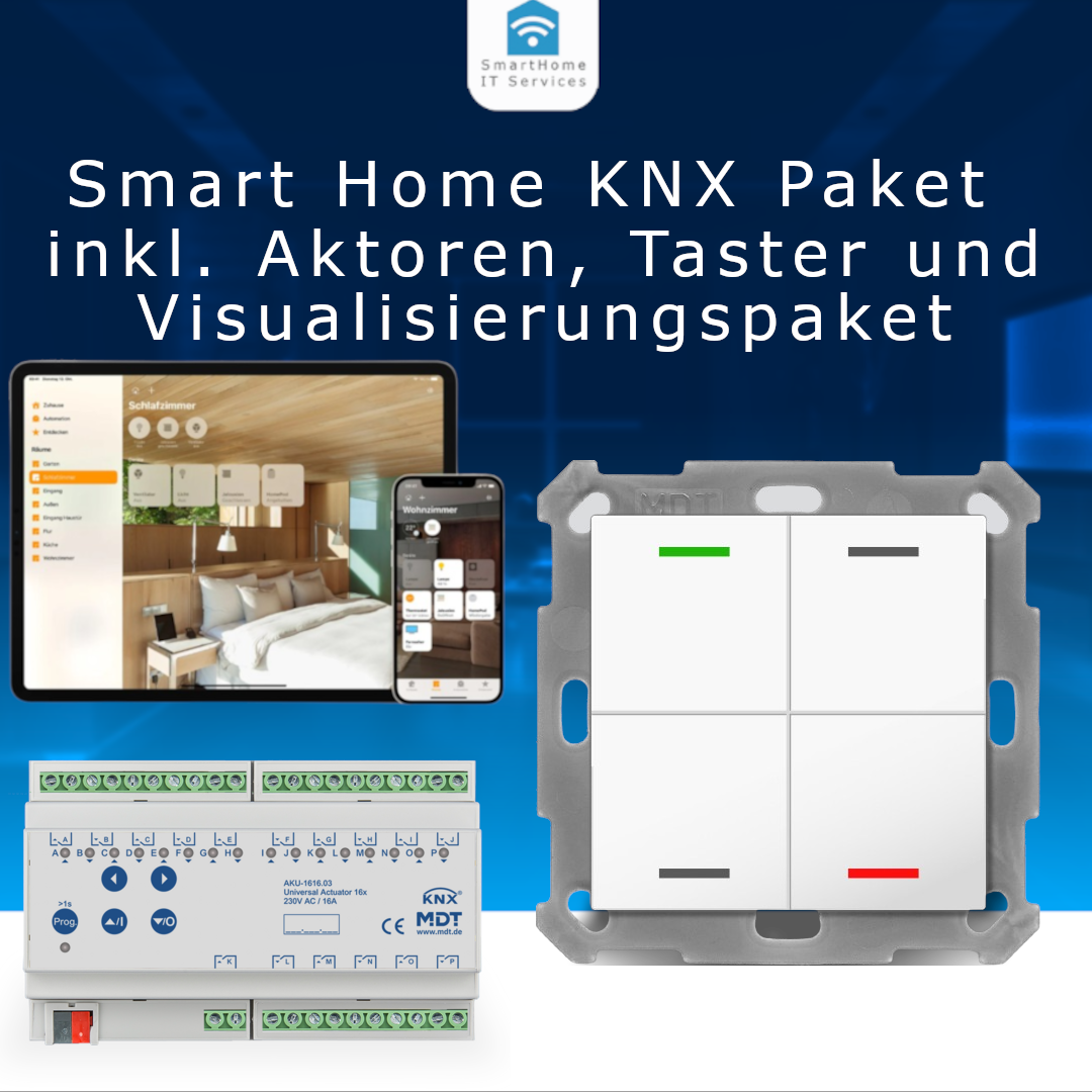 Smarthome KNX Paket - MDT KNX Taster Light 55 - Smarthome IT Services KNX System